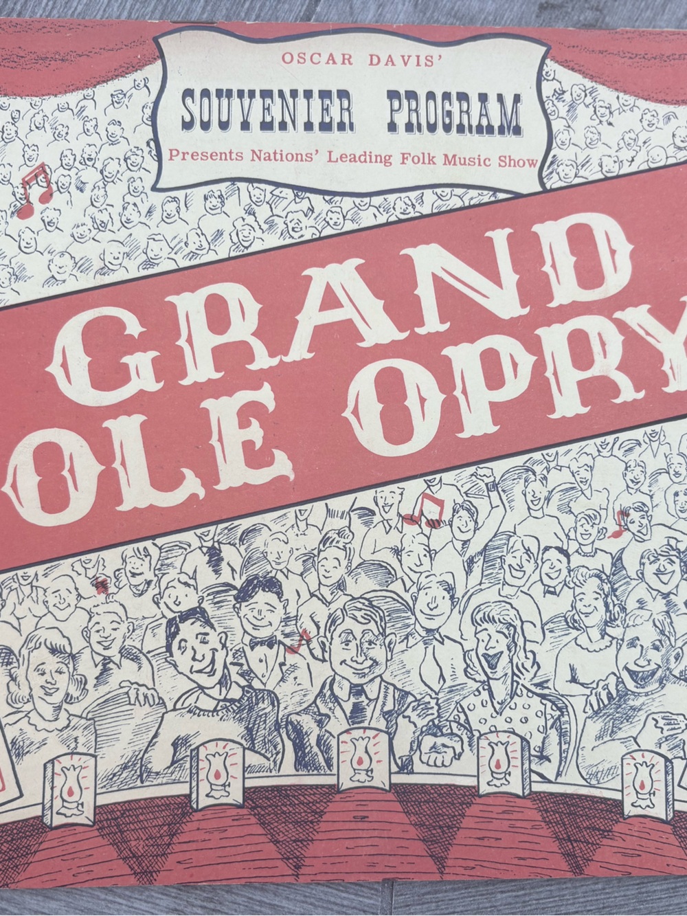 Vintage Grand Ole Opry Souvenir Program Multi-Signed Ernest Tubb Minnie Pearl +